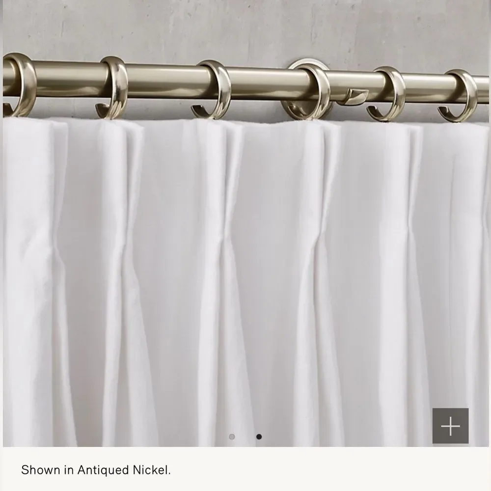 NWB Restoration Hardware Estate C-Loop Drapery Rings Large Bronze set of 7